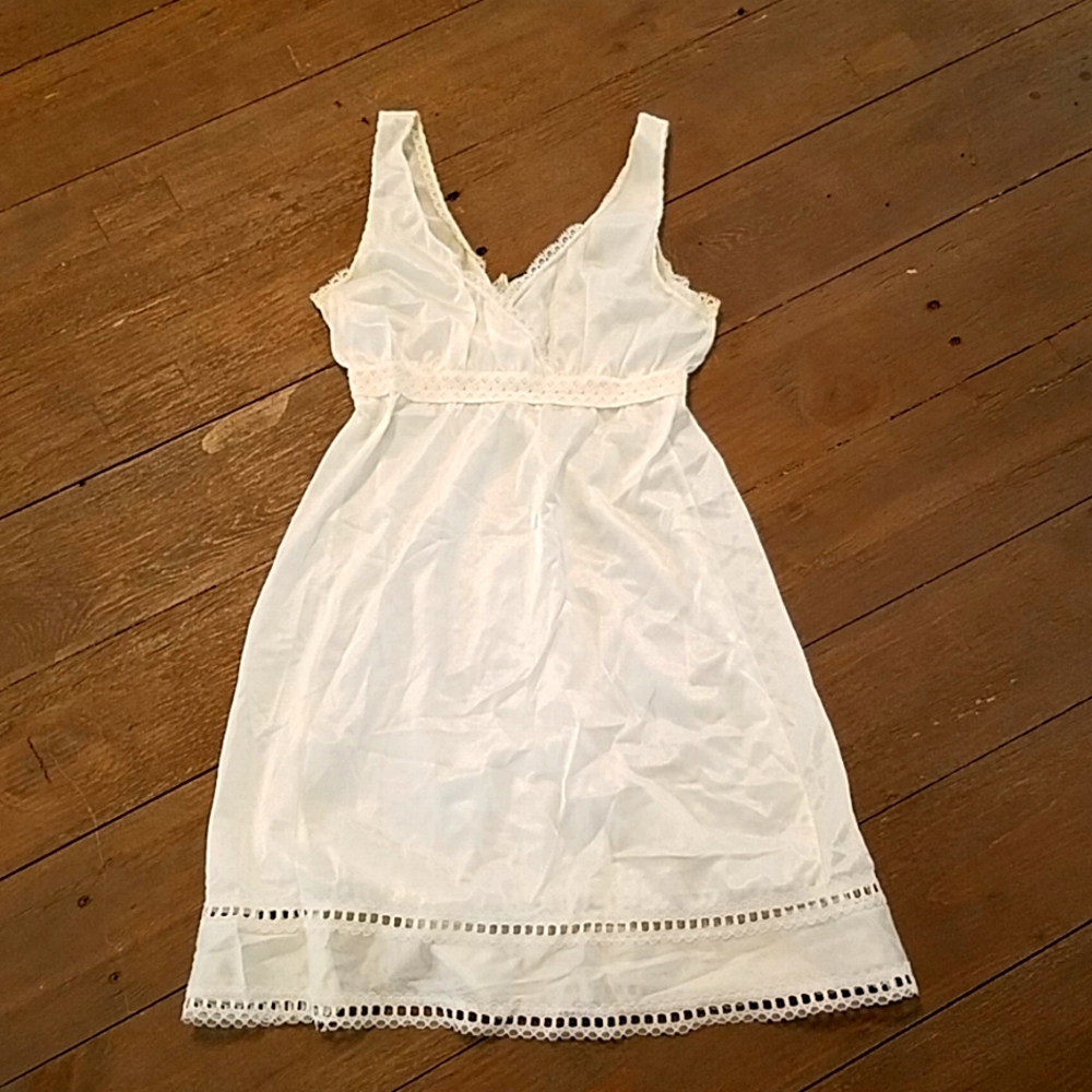 .Vintage Girl White Lingerie Slip Dress Size 7
